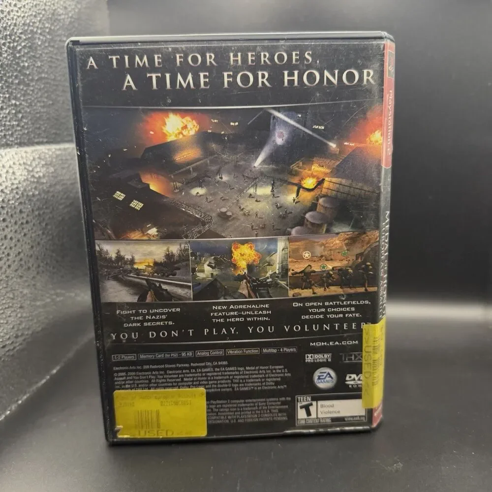 Medal of Honor: European Assault (Sony PlayStation 2, 2005) PS2 Complete CIB REG